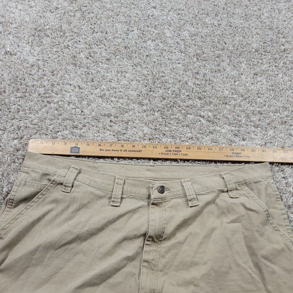 Wrangler Denim Carpenter Shorts Mens 42 Beige Jean Short Workwear Stretch - Picture 2 of 9
